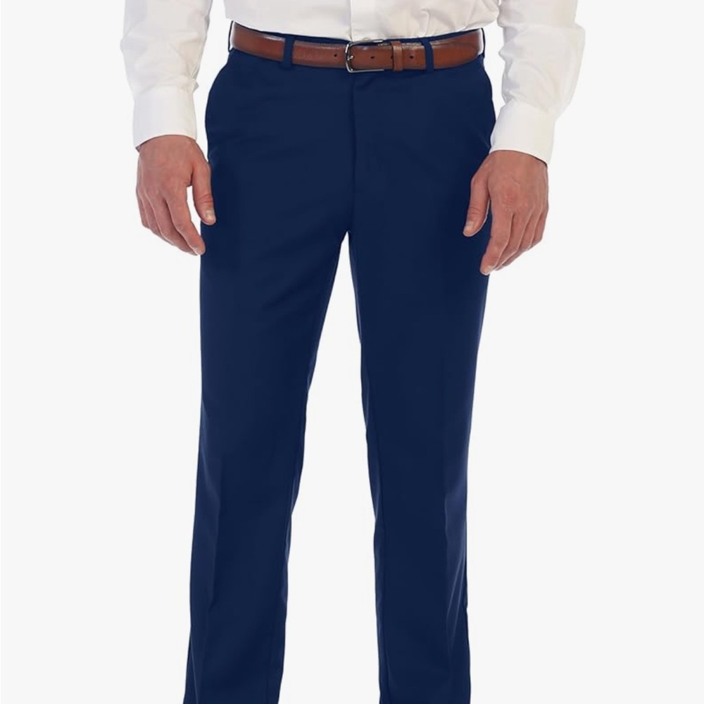 Gilberti Men's Expandable Waist Dress Pants, Royal Blue